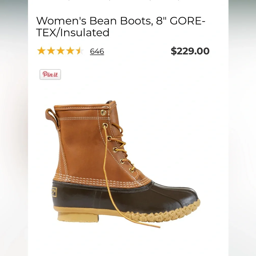 L.L. Bean Brown and Black Duck Boots